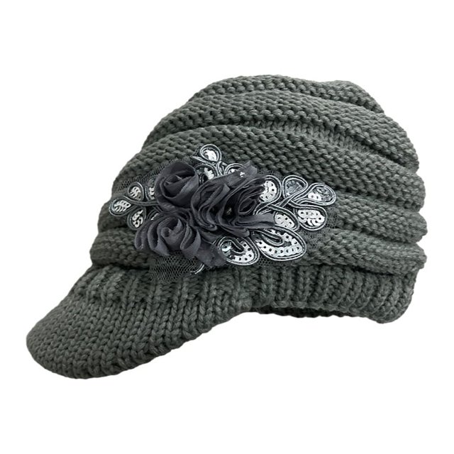 Wweixi Warm Up In Style With Fashionable Wool Cap For Cold Weather Knitted Hats Knitted Caps Funny Hat Wool Hat Ear Protectors gray 1Set