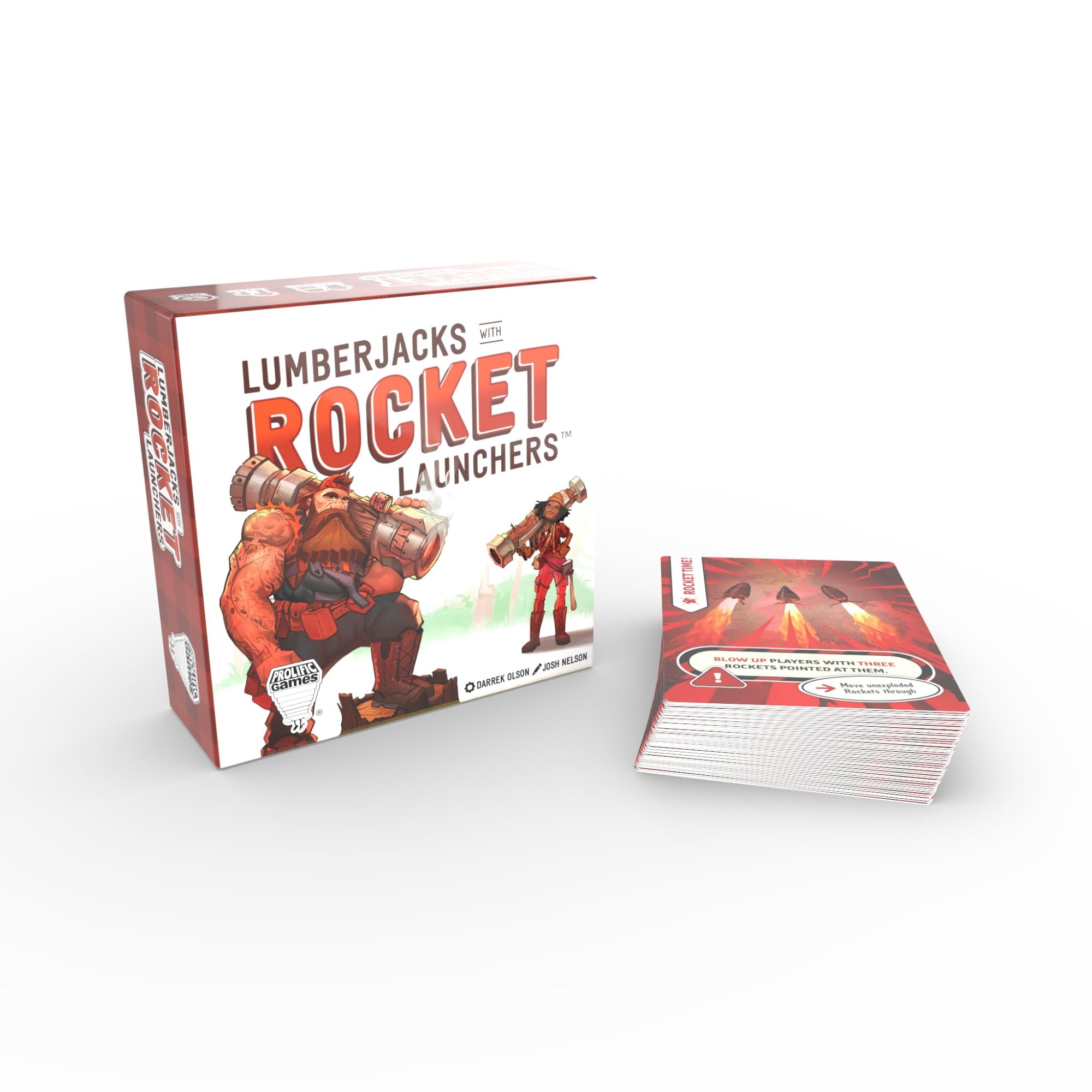 Prolific Games Lumberjacks with Rocket Launchers Explosive Card Game for Family Game Night Fast-Paced Fun for Adults & Teens, Perfect for Family Games and Group Play (38 Players)