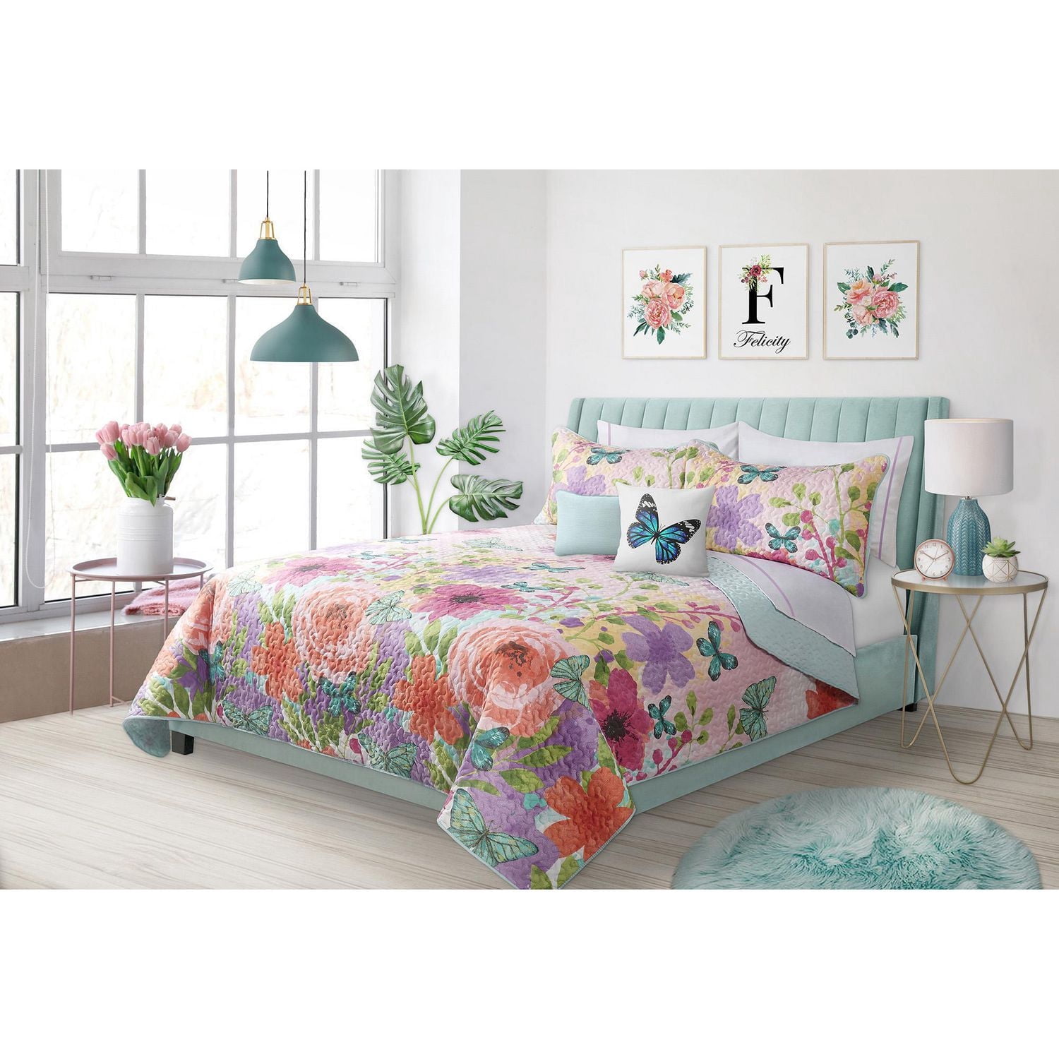 Safdie & Co. Quilt 3PC DQ Printed Felicity