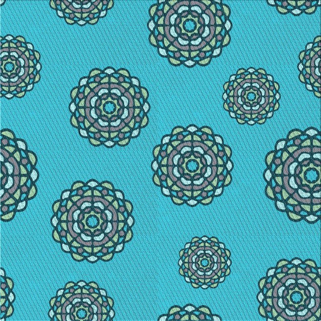 Ahgly Company Machine Washable Indoor Square Transitional Dark Cyan Green Area Rugs, 5' Square