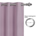 thumbnail image 3 of Unique Bargains 2pcs Blockout Thermal Insulated Grommet Window Curtain Panel Valance Darkening Drapes, 3 of 10