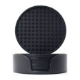 thumbnail image 1 of tredstone Portable Silicone Drink Coasters With Holder Convenient And Durable Accessory Convenient Black, 1 of 6