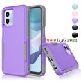 thumbnail image 1 of For Motorola Moto G 5G 2023 Phone Case,2 in 1 Hard PC Phone Case for Moto G 5G 2023 , Rubber & Rugged Shockproof Full Body Protection Case Cover - Black, 1 of 6