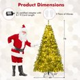 thumbnail image 3 of Gymax Arbre de Noël Artificiel Pré-Éclairé de 7 Pi avec 1000 Lumières LED Blanc Chaud 3 Modes, 3 of 10