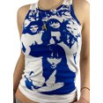 thumbnail image 2 of xiaxaixu Camisole Courte d'Été pour Femme, Haut Sans Manches à Col Rond Imprimé, 2 of 9