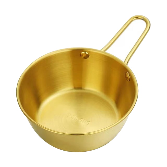 Vaidha Cooking Snack Seasoning Bowl With Handle, Golden Rice Bowl, Hot And Cold Wine Bowl, Stainless Steel Rice Wine Bowl