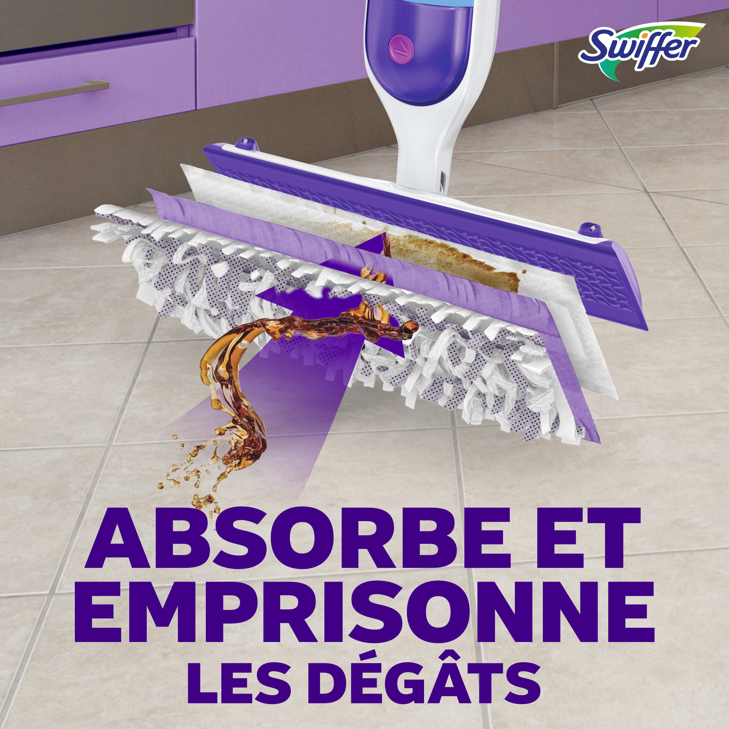 Recharges de coussins nettoyants multi-surfaces Swiffer SuperVadrouille pour planchers, 11 unités