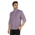 thumbnail image 4 of Bestman Formal Front Button Placket Solid Shirts For Mens Long Sleeve Regular Fit Shirt, 4 of 7