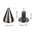 thumbnail image 2 of Unique Bargains 20 Sets Cone Spikes Studs 7x10mm Studs and Spike Screw Back Rivet Gun-black, 2 of 4