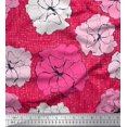 thumbnail image 1 of Soimoi polyester Crepe Fabric Carnation Floral Printed Craft Fabric by the Yard 52 Inch Wide, 1 of 1