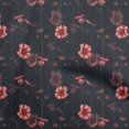 thumbnail image 1 of oneOone Cotton Flex Red Fabric Floral Retro Sewing Craft Projects Fabric Prints By Yard 40 Inch Wide, 1 of 5