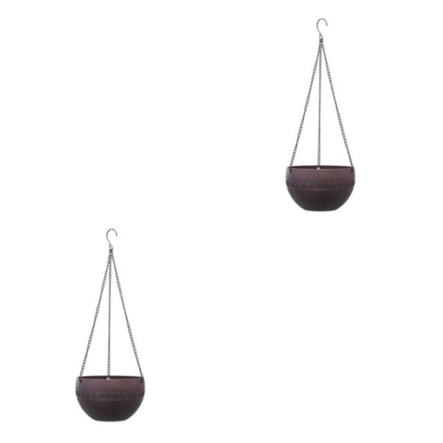 Maytalsory 2piece Practical And Versatile Hanging Flower Pots For Indoor And Outdoor Spaces coffee 2Set