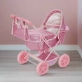 thumbnail image 2 of Teamson Kids Landau pour Poupée Bébé avec Housse, Auvent Rétractable et Rangement, Paillettes Rose Vif, 2 of 8