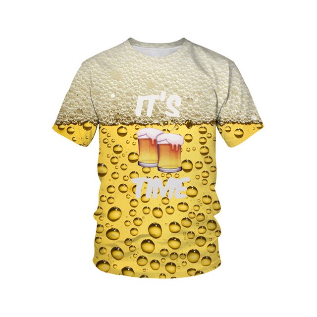 Innerwin Oktoberfest T-Shirt Col Rond Tee-Shirt de Vacances Manches Courtes Ample Été Tops Style-D 3XL