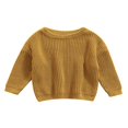 thumbnail image 2 of Nouveau-né Garçon Fille Câble Tricot Pull Pull Enfant Enfant à Manches Longues Col Rond Pull Top, 2 of 7