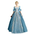 thumbnail image 1 of Robes Style Gothique pour Femmes Robe Midi Élégante Manches Longues Évasées Robe Trapèze de Soirée Grande Taille, 1 of 5