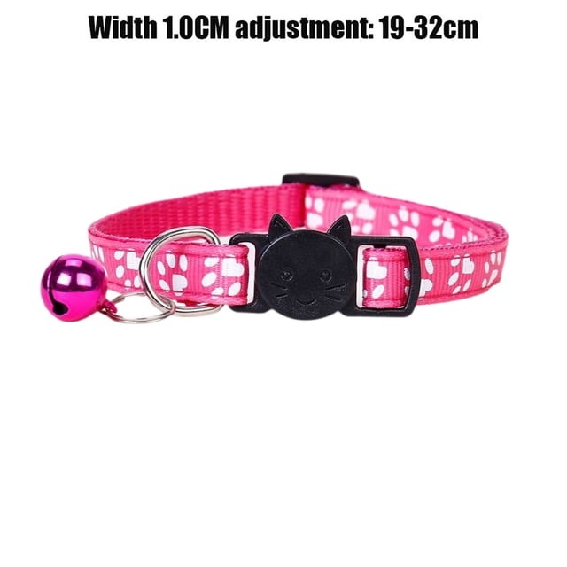 Print Cat Collar Breakaway Collar With (Colorful Woven Nylon Pet Neckband)