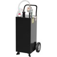 thumbnail image 1 of OUYAWEI Panier de Carburant et de Gaz de 30 Gallons avec Roues et Pompe Manuelle de Transfert, Réservoir de Stockage de Carburant Diesel avec 2 Roues Roulantes en Caoutchouc Plein Sans Plat, Contenant de Carburant Essence Diesel [Tuyau de 9,8 Pi], Noir, 1 of 7