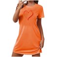 thumbnail image 1 of Cameland Chemises de Nuit pour Femmes Chemises de Nuit en Coton Manches Courtes Robe de Nuit Décontractée Pyjamas Doux Vêtements de Nuit, 1 of 3