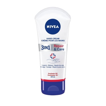 NIVEA 3-in-1 Repair & Care Hand Cream (100mL), Hand Cream for Very Dry Hands, Moisturizing Cream with Pro-Vitamin B5 for Use After Hand Sanitizer or Hand Soap