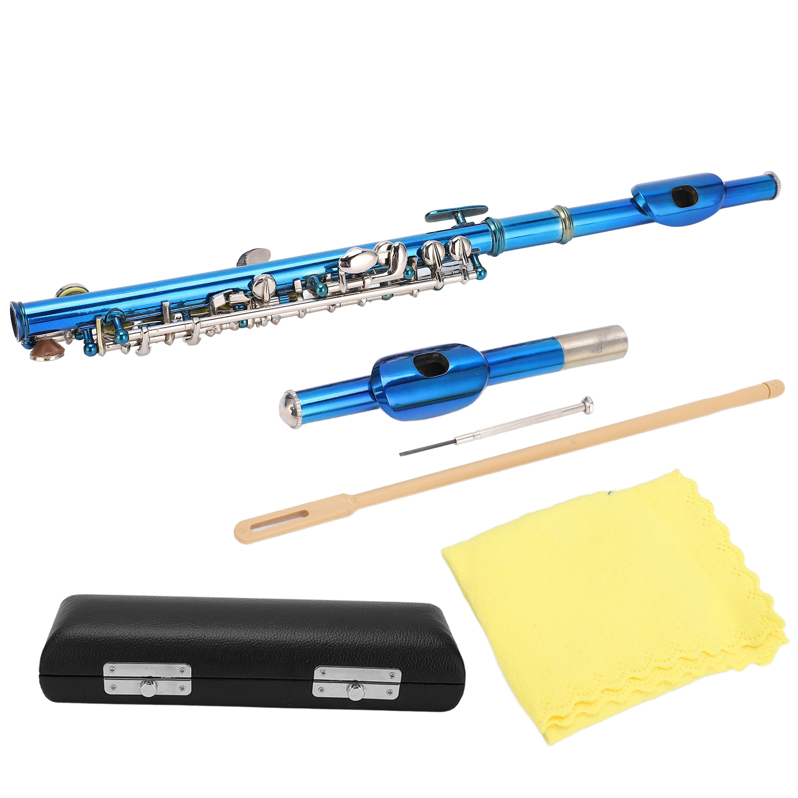 Piccolos, Piccolo Flute Cupronickel E Key 6 Holes With Clean Bar Leather Black Box For Beginner