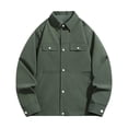 thumbnail image 3 of Lightweight Fall Jackets for Men 2025 Long Sleeve Button Down Collared Casual Jacket with Pockets Outerwear Coat, 3 of 5