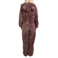 thumbnail image 3 of Combinaison en Peluche pour Femmes Pyjama d'Hiver à Fermeture Éclair Col Montant Chandails à Capuchon Chauds, 3 of 4