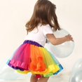 thumbnail image 4 of Matching Mother and Daughter Summer Rainbow Tutu Skirt Party Dress Outfits, 4 of 5
