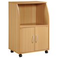 thumbnail image 1 of Pemberley Row Wood Beech Kitchen Cart Rectangular Wheels 33" H x 22" W x 15" D Unassembled, 1 of 9