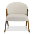 thumbnail image 4 of Bouclair Fauteuil d'Appoint en Tissu Blanc Cassé et Bois, 4 of 10