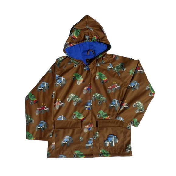 Foxfire FOX-601-60-6 Childrens Brown Monster Truck Raincoat - Size 6