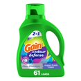 thumbnail image 1 of Gain Odour Defense Liquid Laundry Detergent, Super Fresh Blast Scent, 2 in 1, Laundry Detergent Liquid Soap, HE compatible, 2.6 Litres, 61 Wash Loads, 1 of 24
