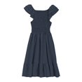 thumbnail image 3 of MIASHUI Robe Décontractée pour Filles Été Col Carré Sans Manches Robe d'Été Fluide pour Enfants, Marine, 13-14 Ans, 3 of 9