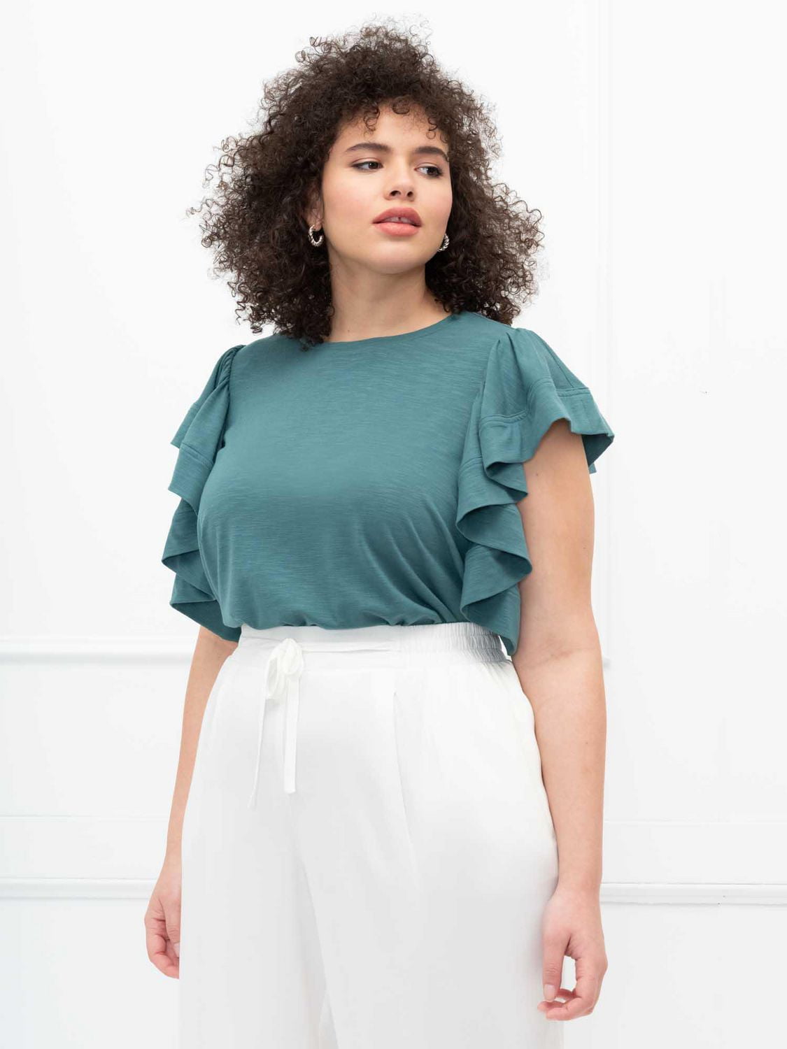 Ruffle Sleeve Top