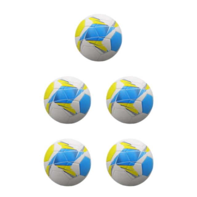 Decodeary PVC Soccer Balls For Teamwork And Fun Practice Sessions Durable Competitive Football Goal Ball Soccer Training light blue No.4 5Set