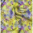 thumbnail image 1 of Soimoi Yellow Rayon Crepe Fabric Leopard Animal Skin Print Fabric by the Yard 46 Inch Wide, 1 of 6