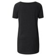thumbnail image 5 of Mode Femme Grande Taille Col Rond Manches Courtes T-Shirt Long Blouse, Été Grande Taille Tops Amples pour Femmes en Solde, 5 of 5