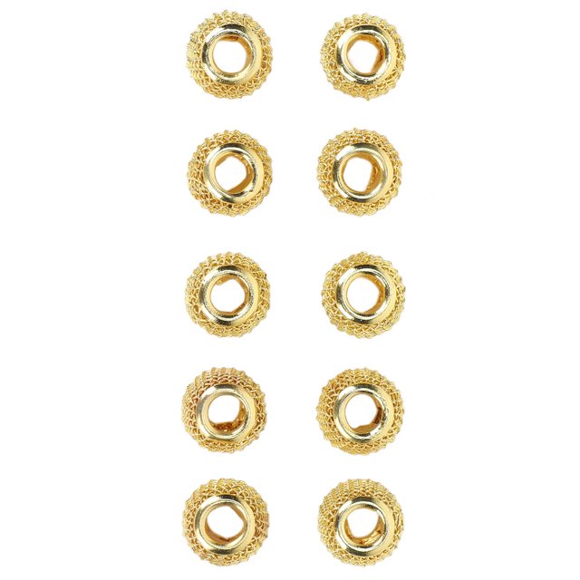 Perles de Barbe, Rétro Multipurpose Fit Barbe Anneaux Métal Longue Durée Robuste pour Tresses pour Extensions pour Cheveux Argent, Or, Noir