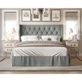 thumbnail image 2 of Billy Touffeté Rembourré Panneau Bed Beige - Grand, 2 of 5