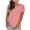 Pink, variant on Aqestyerly Women's Plus Size Pullover Shirt Solid Color Loose Fit Short Sleeve Casual Soft Lightweight Daily Fashion Tee HWRETIE