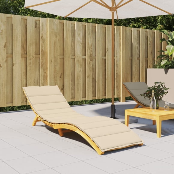 vidaXL Sun Lounger Cushion Beige 200x50x3cm Oxford Fabric
