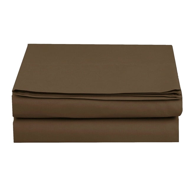 Drap-housse Pleine Grandeur, Microfibre, Poche Profonde de 16 Pouces, Brun Chocolat
