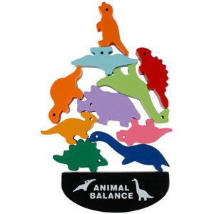 Balancing Dinosaur Toy Animal Balance Building Block Set Blocks en bois Bâtiments éducatifs précoces Dinosaure Staking Balance Building Blocs Jouets Cadeaux d'anniversaire de Noël pour les enfants
