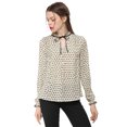 thumbnail image 3 of INSPIRE CHIC Blouse à Col à Volants Noué pour Femme Manches Longues Hauts, 3 of 6