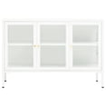 thumbnail image 5 of vidaXL Buffet Blanc 105x35x70 cm Acier et Verre, 5 of 5