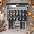 thumbnail image 2 of Elegant 12-Slot Watch Box, Lockable Case with Glass Lid, 2 Layers, 1 Drawer for Rings, Bracelets - Gift Idea in Black Synthetic Leather, 2 of 7