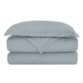 thumbnail image 2 of Swift Home Dot Clip Textured Duvet Cover Set, Soft All Season Bedding with Zipper Closure, Twin, Blue, 2 of 3
