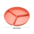 thumbnail image 4 of Sentmoon Trays for Serving Food Serving Tray Dinner Plate 10 Inch Diameter Plastic Three Grids Circular Dining Plates Thickened Heat-resistants Household Breakfast Fruit Plates, 4 of 7