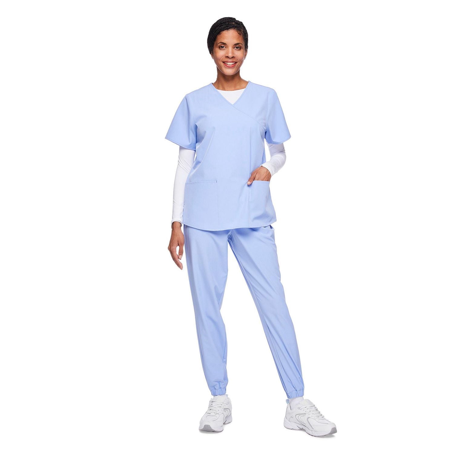 Haut d’uniforme médical drapé George pour femmes - Exclusivement en ligne