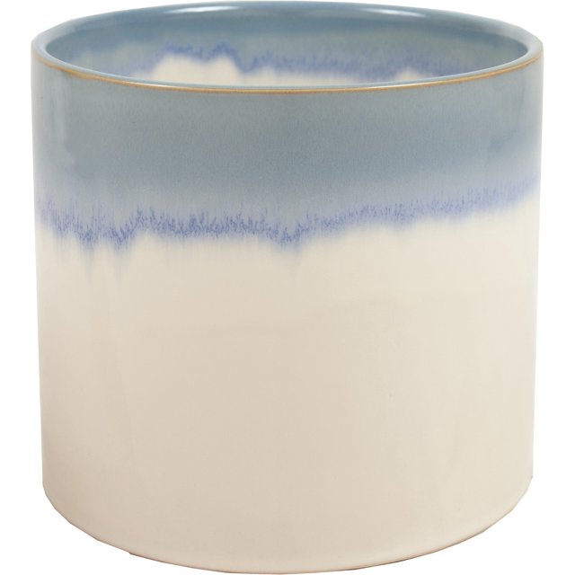 Set of 4 6"Pot Size Reykjavik Blue Reactive Glaze Ceramic Planter